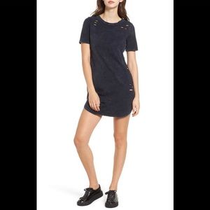Distressed T-shirt dress